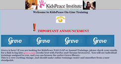 Desktop Screenshot of kidspeaceonlinetraining.org