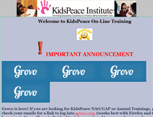 Tablet Screenshot of kidspeaceonlinetraining.org